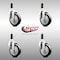 Service Caster 4 Inch 316SS Black Polyurethane Swivel 3/4 Inch Expanding Stem Caster Set SCC SCC-SS316EX20S414-PPUB-BLK-34-4 - alternate 3